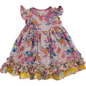 Matilda Jane Girls Floral Dress 18-24M Ruffled Hem Cotton Blend